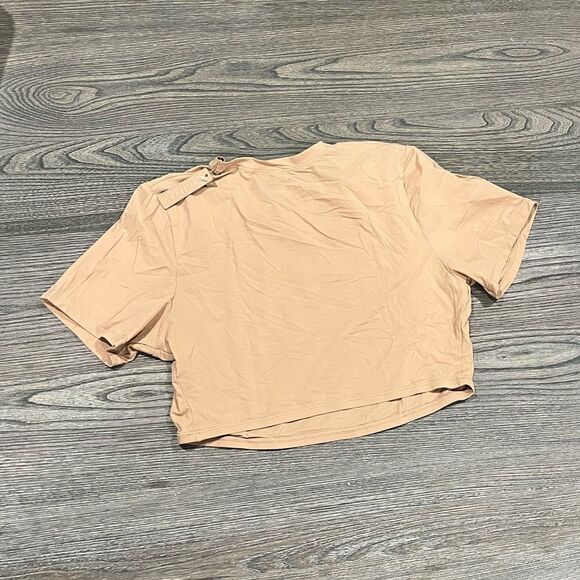 NWT Skims Fits Everybody Super Cropped T-Shirt Crewneck Short Sleeve Ochre 2X - Picture 4 of 4